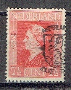Nederland 1944 432 Kon. Wilhelmina Bevrijding WAPEN ORANJE, Verzenden, Gestempeld, Koningshuis