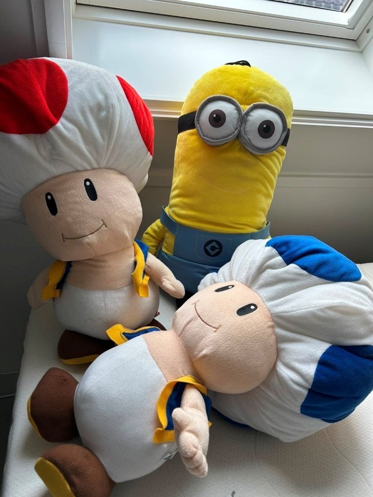 Grote Knuffels Toad + Minion (3 stuks), Ophalen, Overige merken, Overige karakters, Overige typen