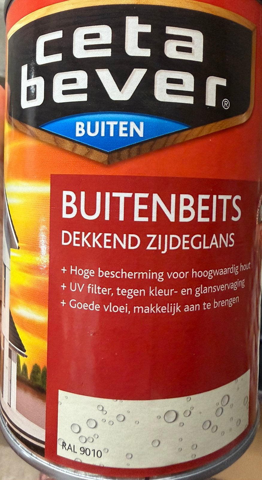 Cetabever dekkende beits ral 9010, zuiver wit 0,75l en 1,25l, Ophalen of Verzenden, Nieuw