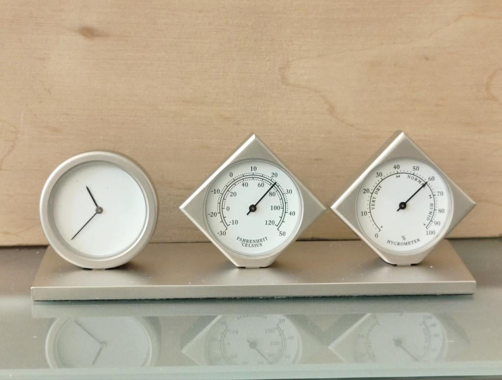 TFA Dostmann analoog vintage weerstation, Ophalen of Verzenden, Gebruikt