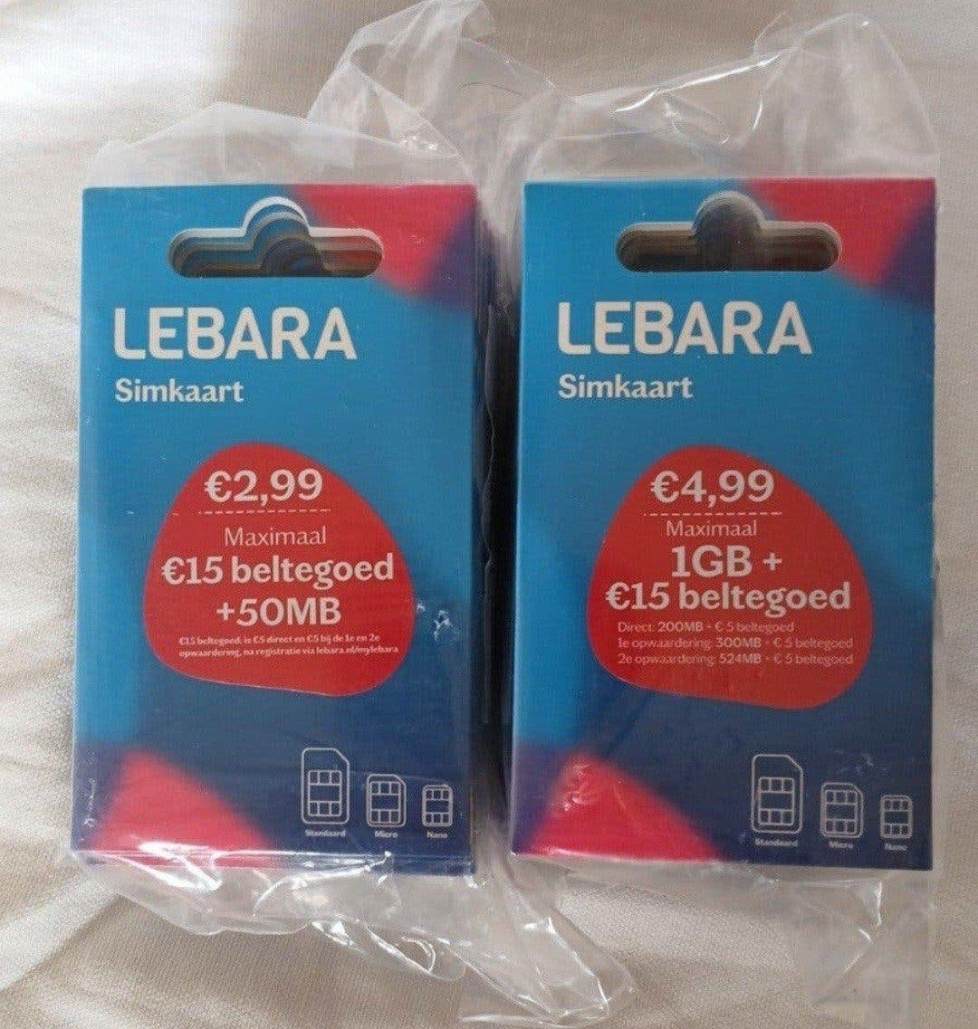 LEBARA PREPAID 100 STUKS, Ophalen of Verzenden, Nieuw, KPN, Simkaart