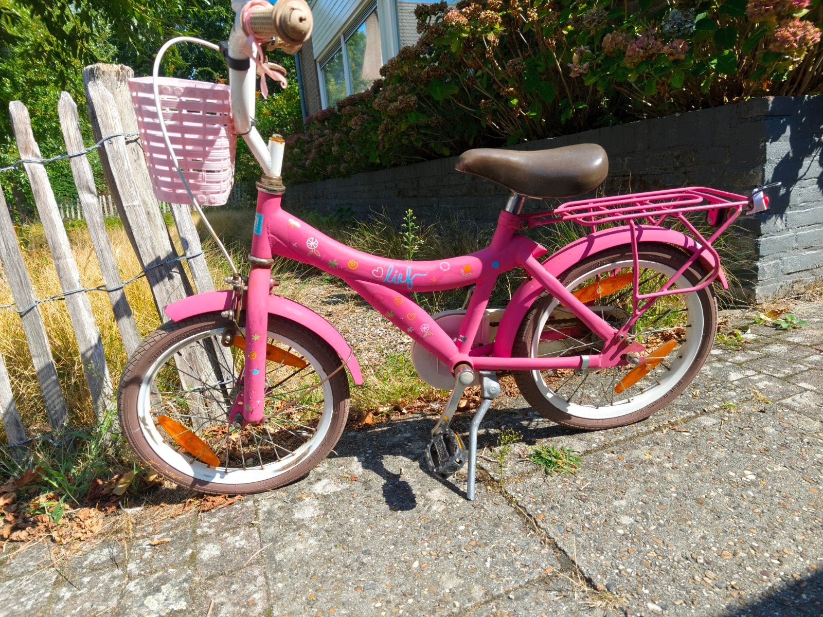 Lief! 16 inch roze meisjesfiets, Ophalen, Gebruikt, 16 tot 20 inch, Lief!