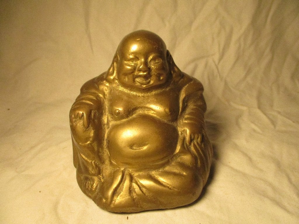 Boedha beeldje van koper, Antiek en Kunst, Antiek | Koper en Brons, Ophalen of Verzenden