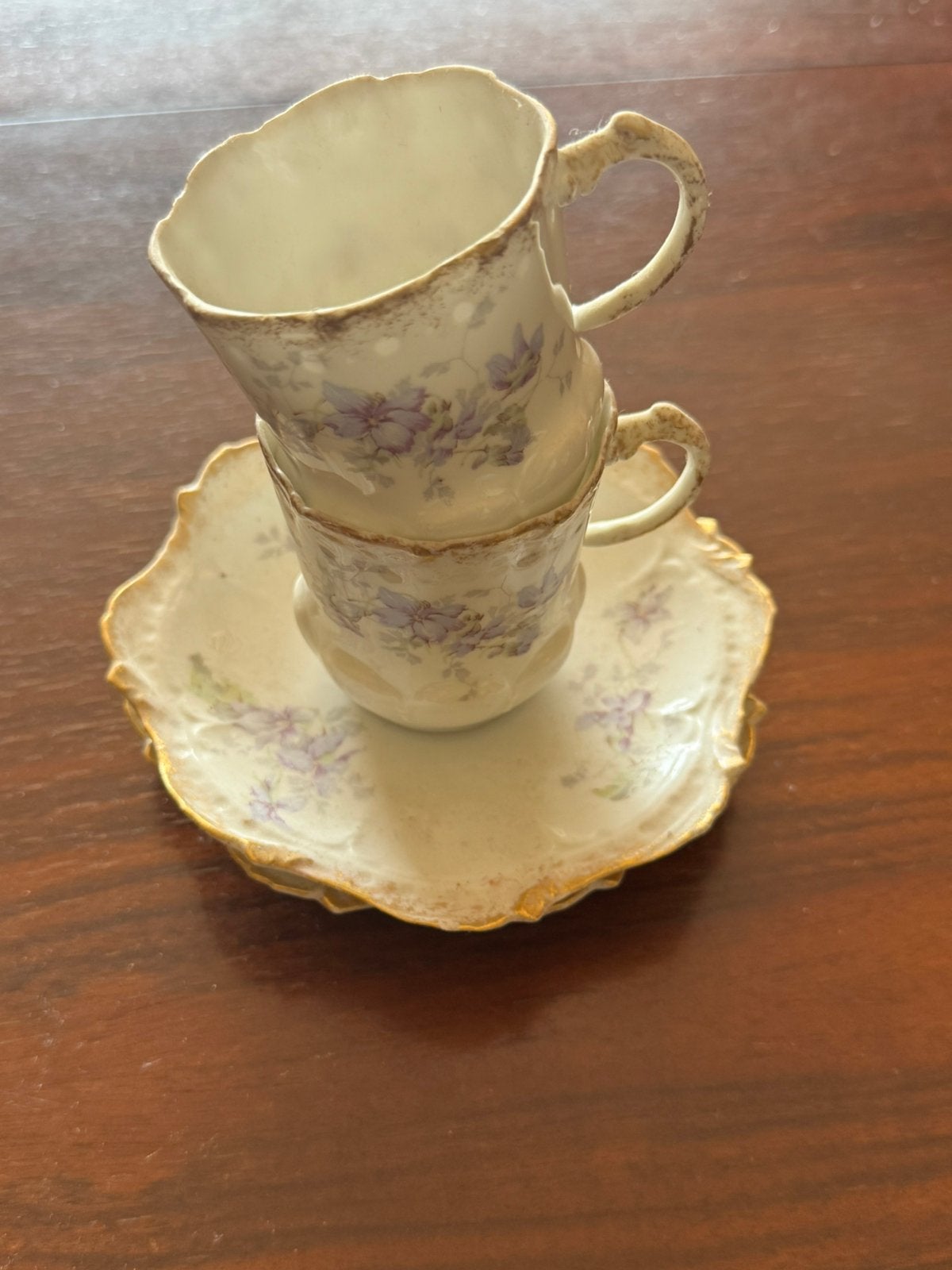 Prachtige Antieke Limoges Haviland Kop en Schotels, Antiek en Kunst, Ophalen of Verzenden