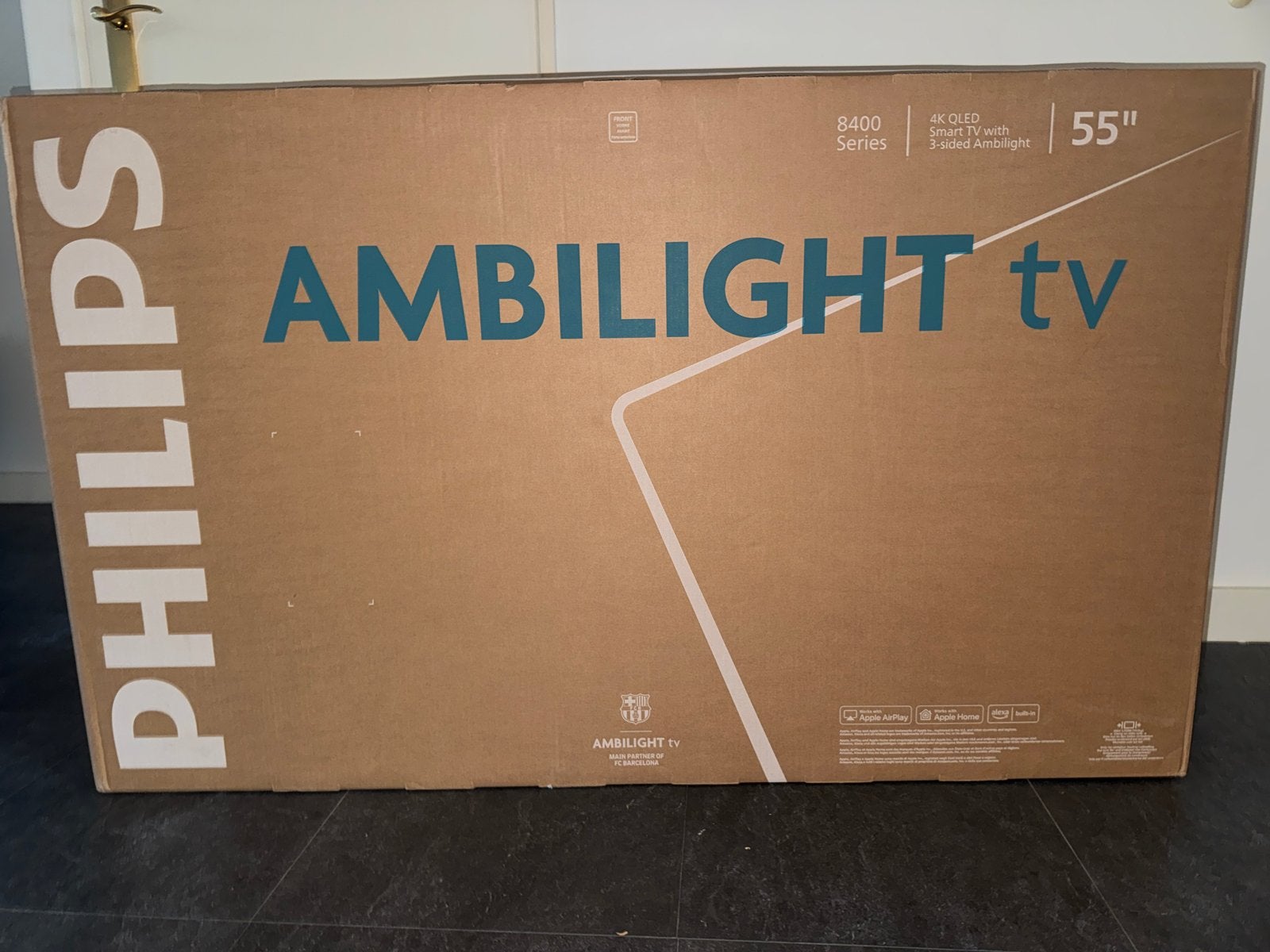 Philips 55 inch 4K OLED Smart TV met 3-zijdig Ambilight, Audio, Tv en Foto, Televisies, Ophalen, Philips, Nieuw, OLED