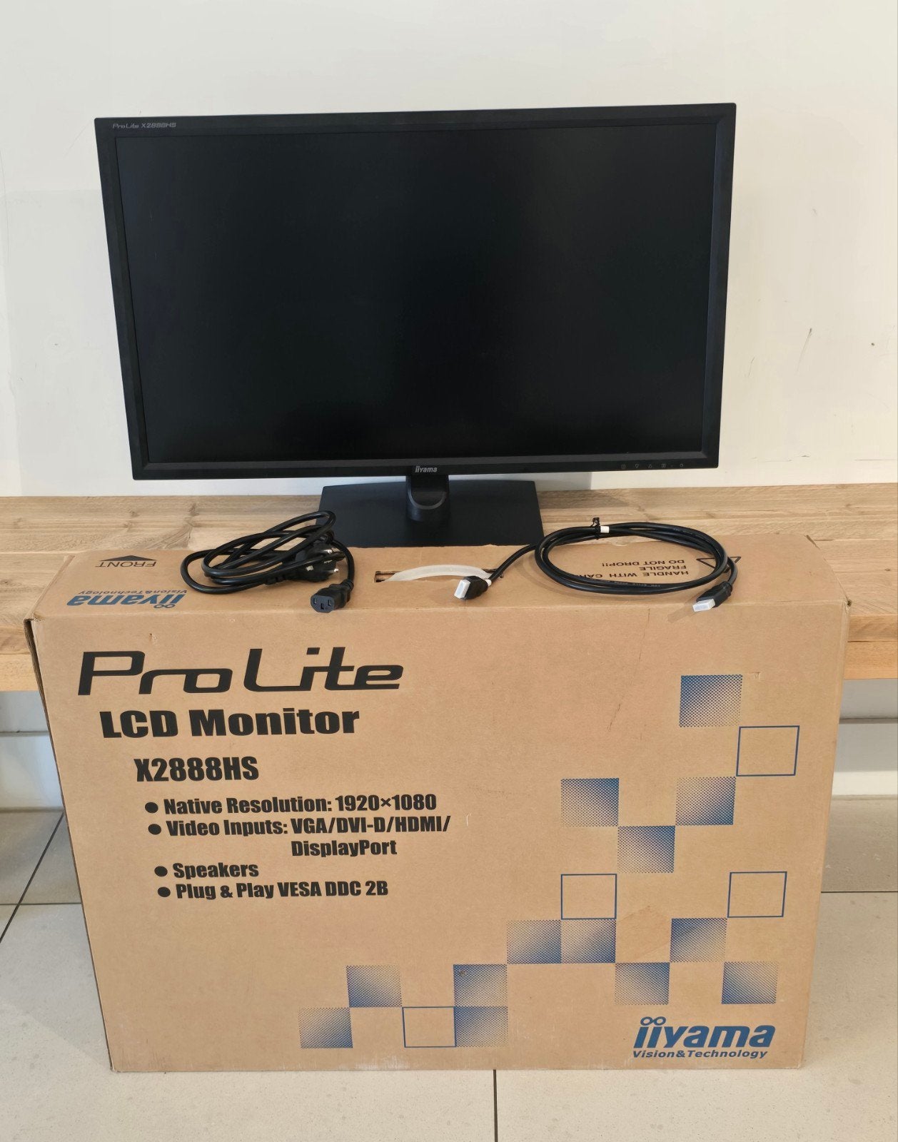 iiyama Prolite X 2888HS-B2 28 Inch LCD Monitor Op Voet, Computers en Software, Monitoren, Ophalen, HDMI, Nieuw, Ultra HD (4K)