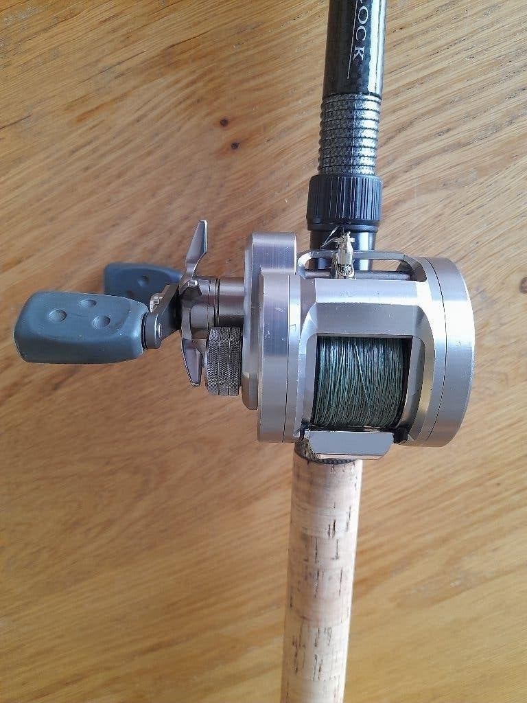 Diawa Pluton 200 HL linkshandige baitcasting reel zeer mooi, Ophalen of Verzenden, Zo goed als nieuw, Molen