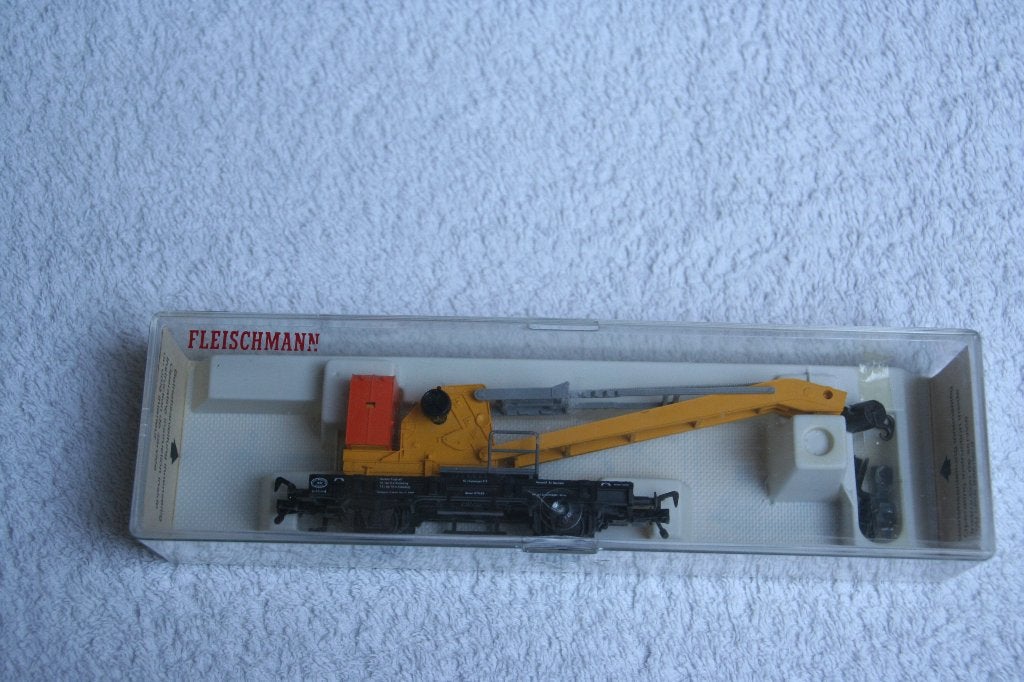 Fleischmann HO 5019 Kraanwagon DB (4), Gelijkstroom, Fleischmann, Ophalen of Verzenden, Nieuw