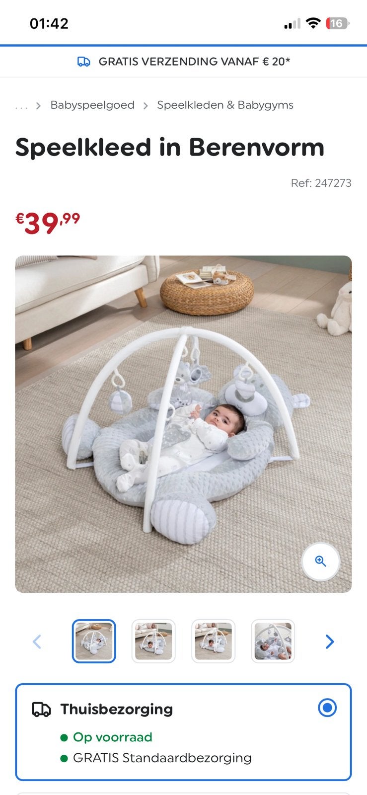 Speelkleed, Ophalen, Zo goed als nieuw