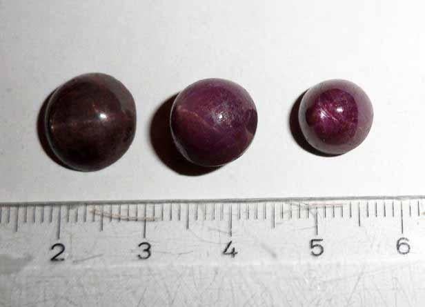 Cabochons Ster Robijn, Sieraden, Tassen en Uiterlijk, Edelstenen, Ophalen of Verzenden, Gebruikt