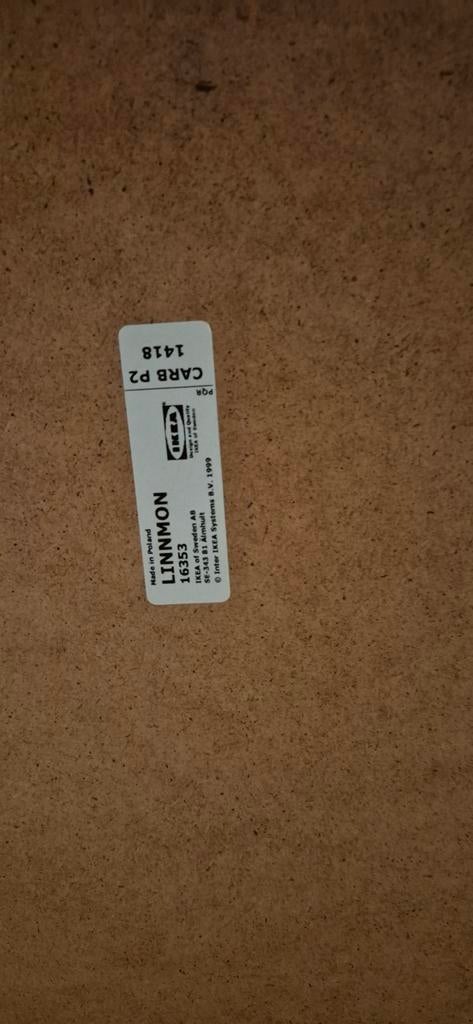 IKEA LINNMON Tafelblad - zwart 100x60 cm, Ophalen, Overige materialen, Gebruikt, 50 tot 100 cm