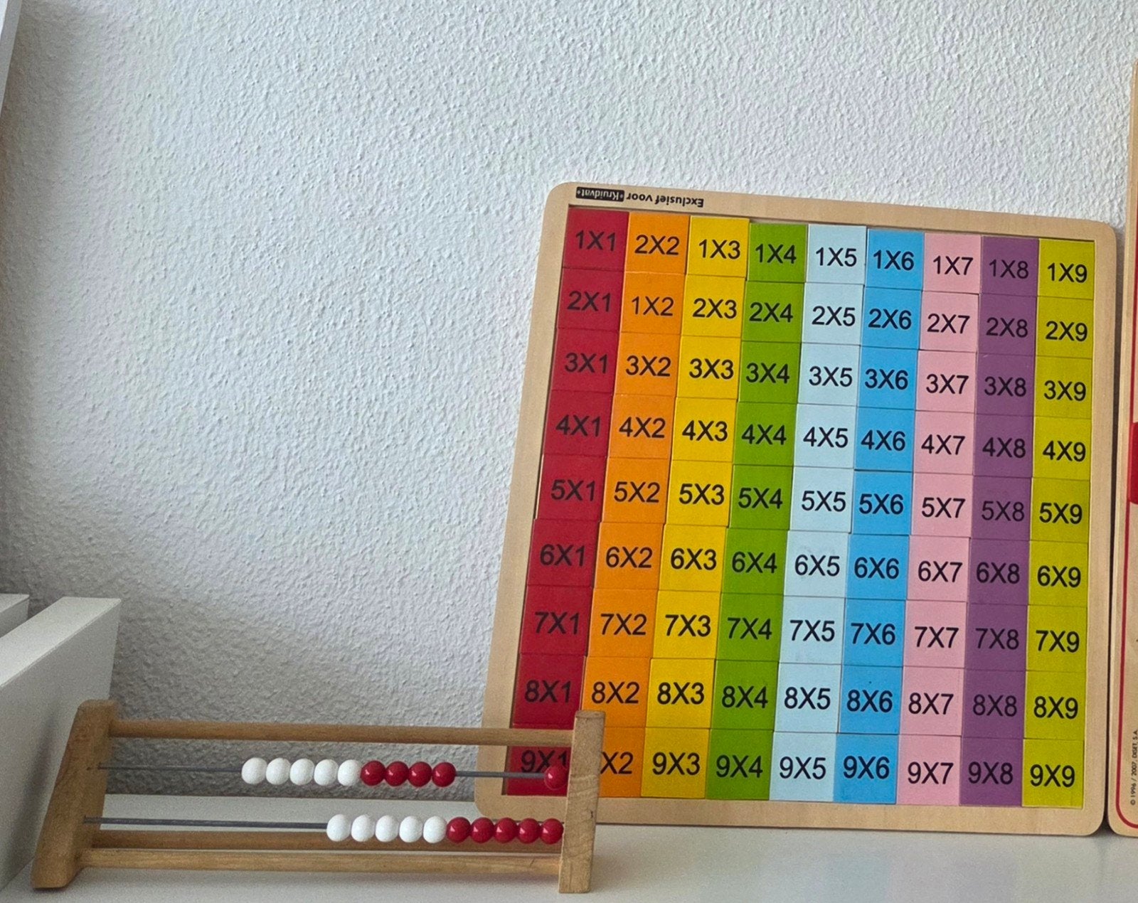 Houten Vermenigvuldigingstafel & Telraam, Ophalen, Zo goed als nieuw, Rekenen