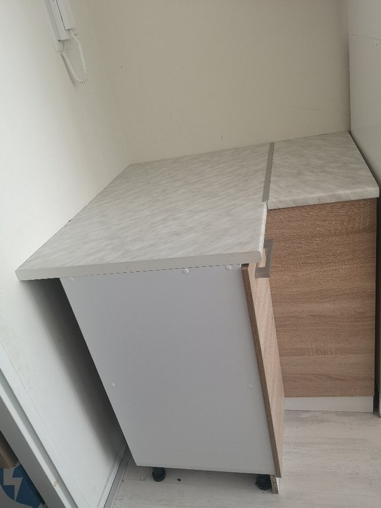 Keuken hoekkast met blad, Ophalen, 50 tot 100 cm, Zo goed als nieuw, 25 tot 50 cm