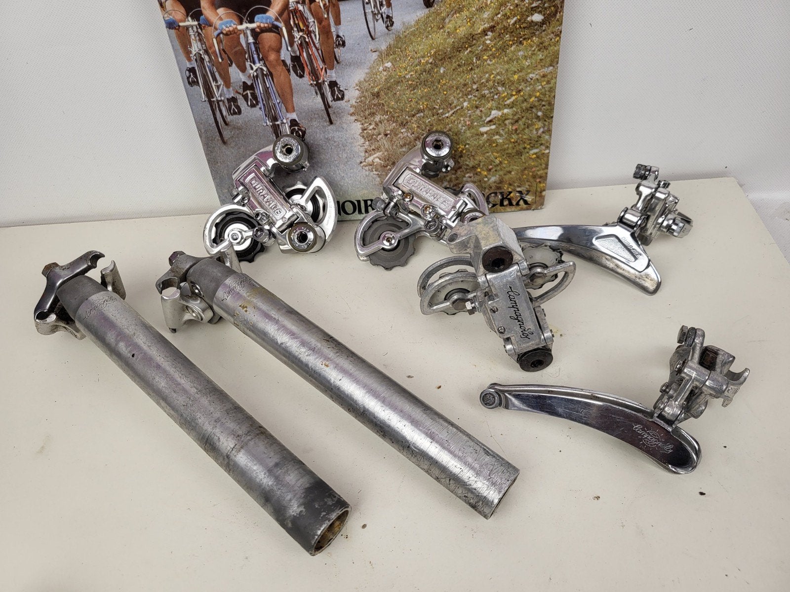 Campagnolo Record Shimano Dura Ace derailleur zadelpen, Gebruikt, Ophalen of Verzenden, Campagnolo, Campagnolo Record