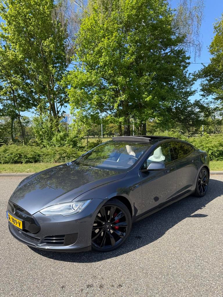 Tesla Model S P85D Free Supercharging / gratis superchargen, Automaat, 700 pk, Beige, Elektrisch