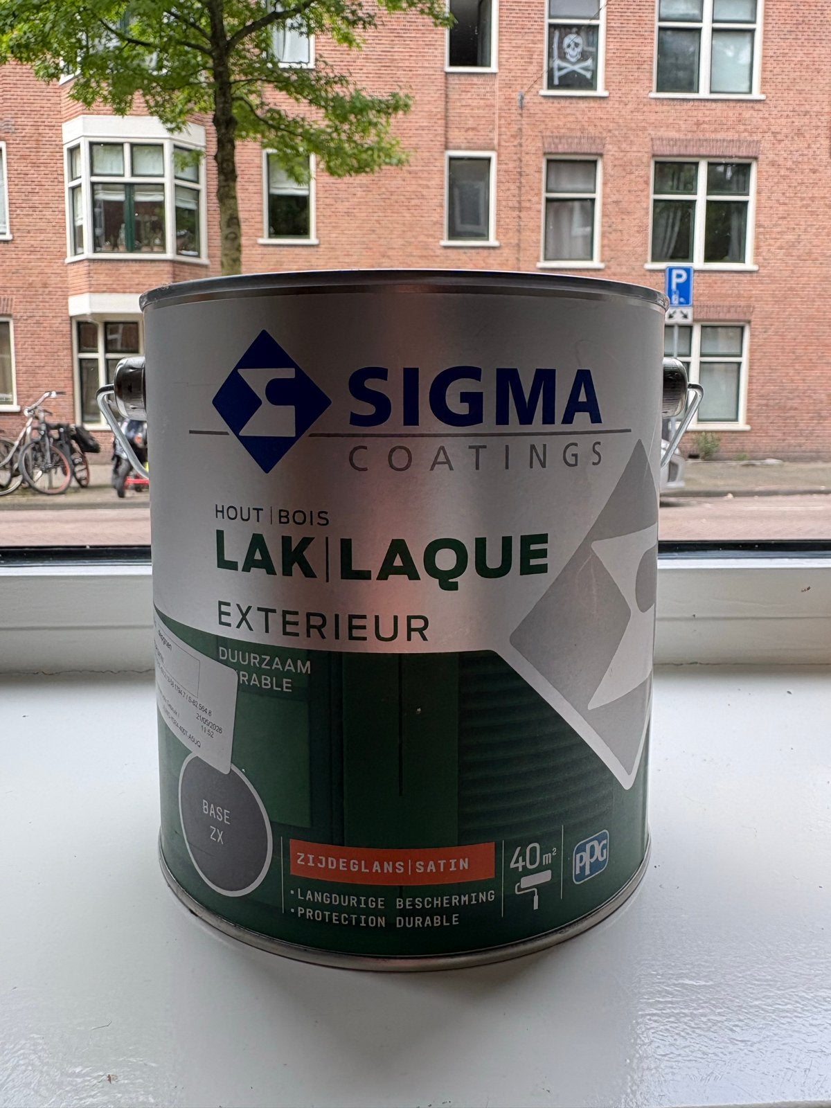 Nieuwe Sigma buitenlak diepgroen, 2.5L terpentinebasis, Nieuw, Ophalen of Verzenden, Verf, Minder dan 5 liter