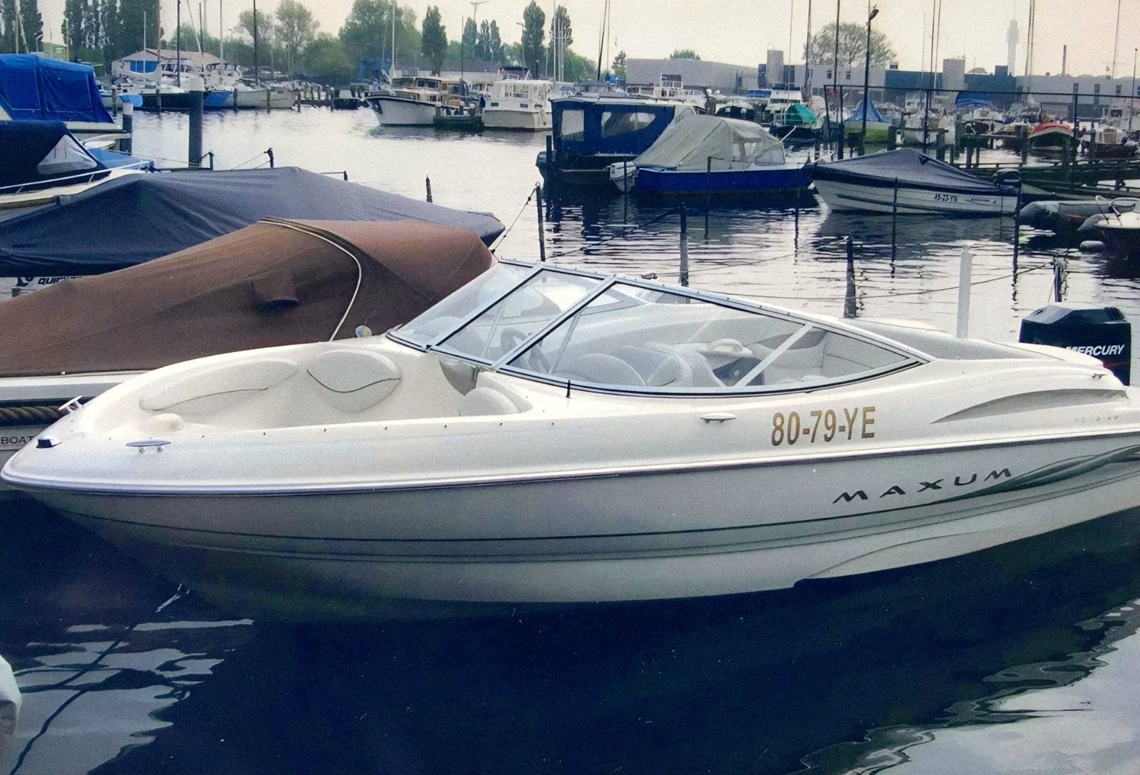 Speedboot Maxum1800XR Mercury BBMotor 125 PK Incl.Trailer, Ophalen, Overige merken, 120 tot 200 pk, Zo goed als nieuw