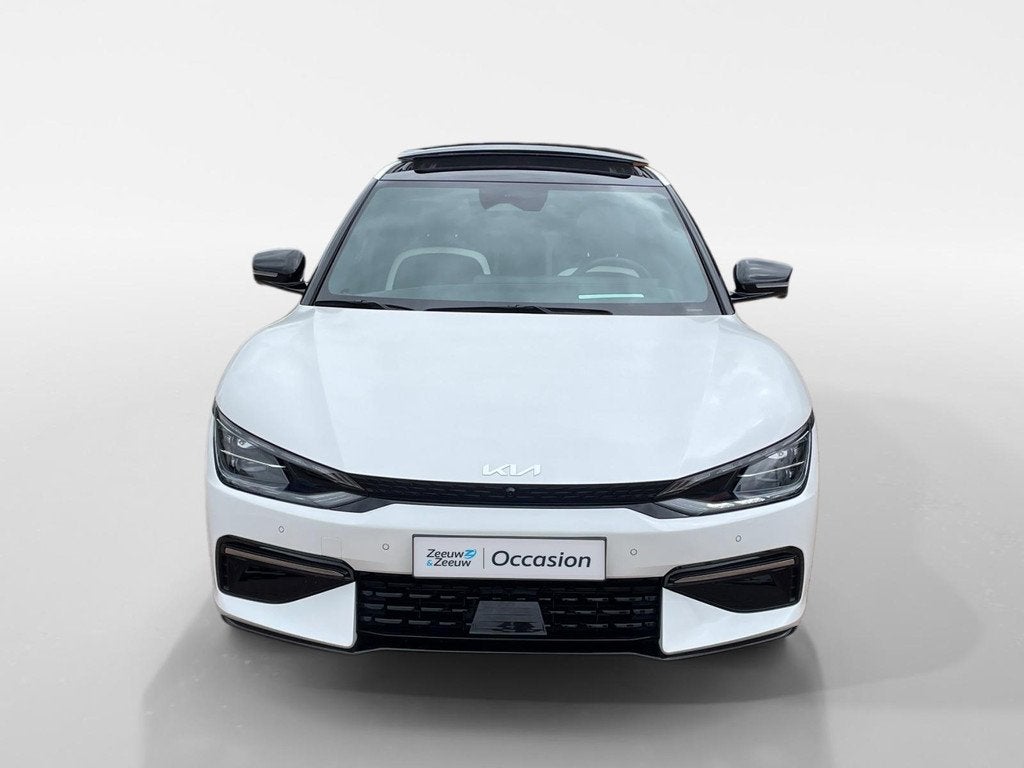 Kia EV6 GT-Line AWD 77.4 kWh *Navi+360Camera*Schuif/kantelda, Auto's, Kia, Automaat, Gebruikt, Parkeerassistent, Wit