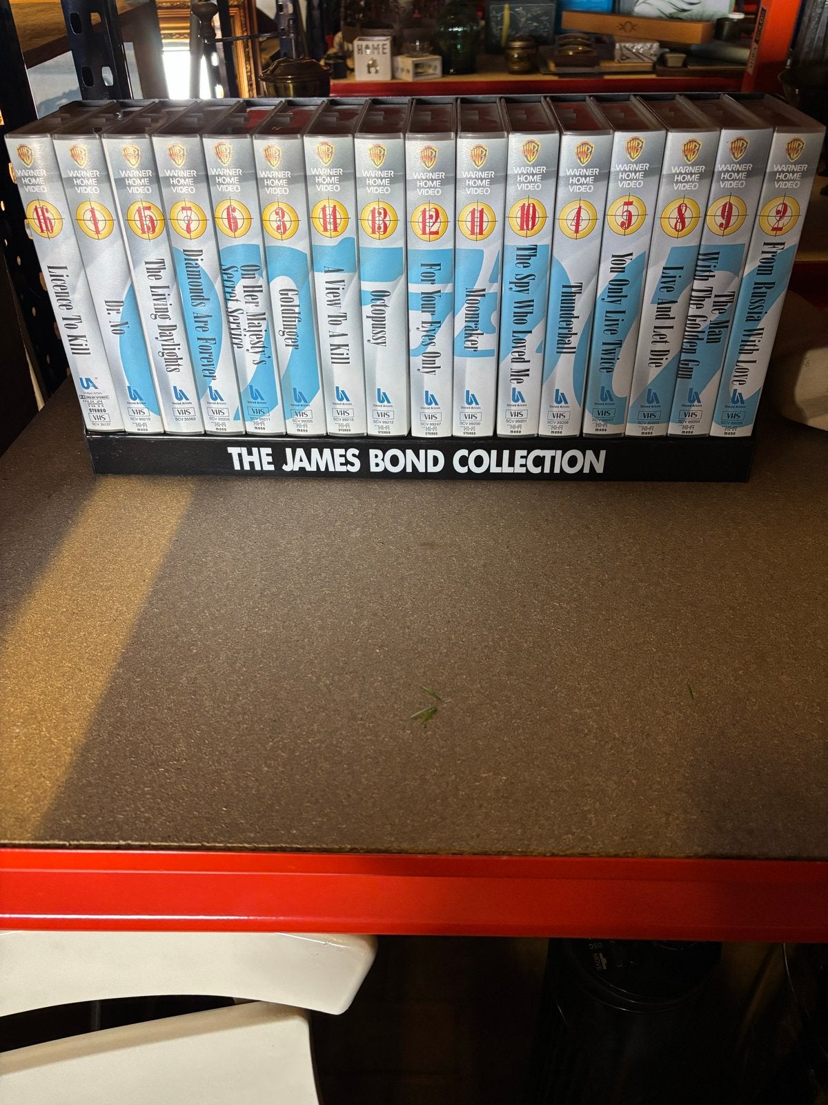 James Bond Collectie VHS Video's met houder, Boxset, Ophalen of Verzenden, Actie en Avontuur, VHS