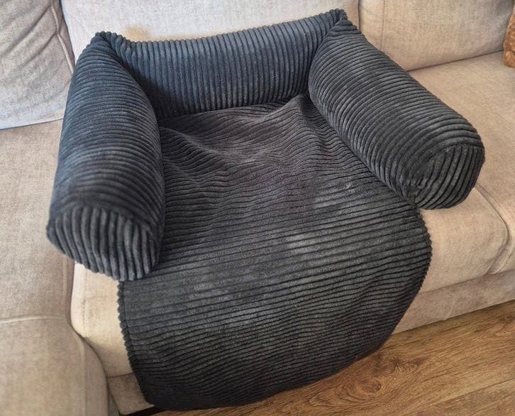 Bankkussen Ribbed, Hondenkussen - Antraciet, Ophalen, Zo goed als nieuw, Polyester