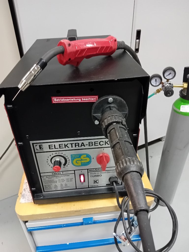 Co2 Mig Mag Lastoestel Elektra Beckum 130 met snelstop, Ophalen, Staal, Zo goed als nieuw, 150 tot 200 cm
