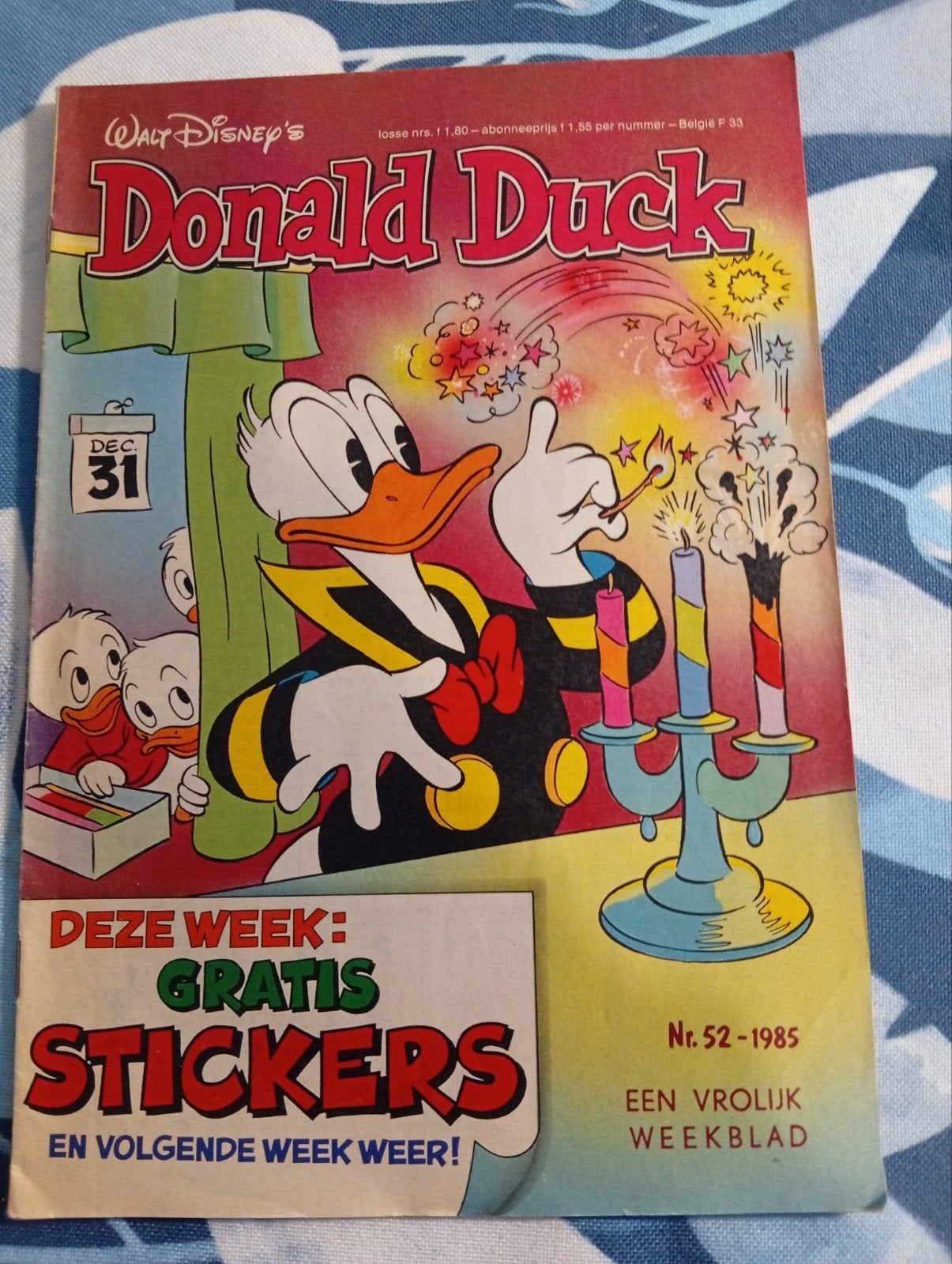 Donald Duck Weekblad Nr. 52-1985 - Met Gratis Stickers, Boeken, Ophalen of Verzenden
