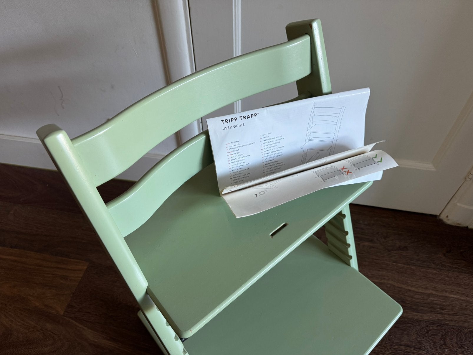 Stokke Tripp Trapp Moss Green Kinderstoel, Ophalen, Gebruikt, Meegroeistoel