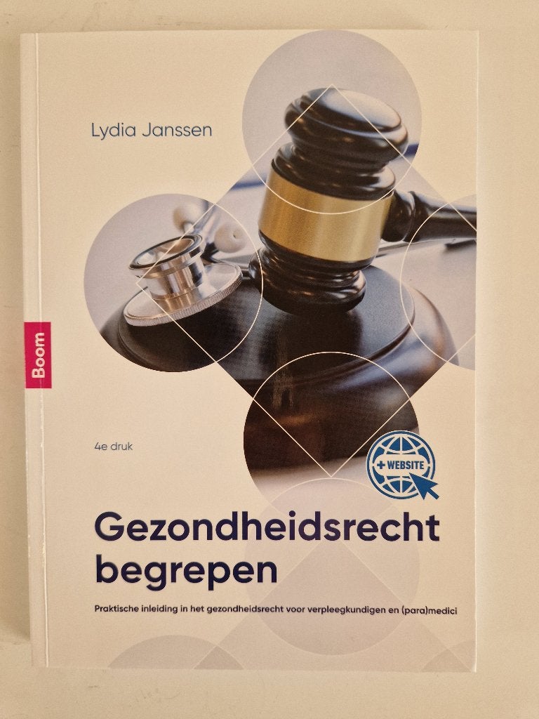 Gezondheidsrecht begrepen, Boeken, Studieboeken en Cursussen, Diverse auteurs, Zo goed als nieuw, Alpha, HBO
