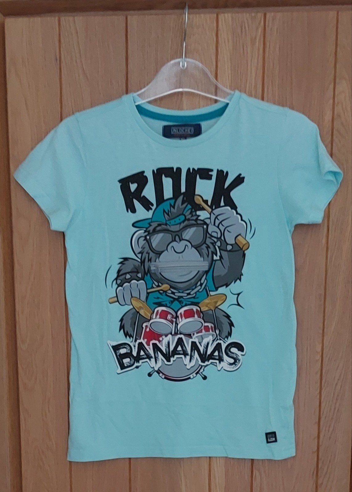 Leuk Unlocked T-shirt met aap print, maat 140/146, Ophalen, Zo goed als nieuw, Shirt of Longsleeve, Unlocked