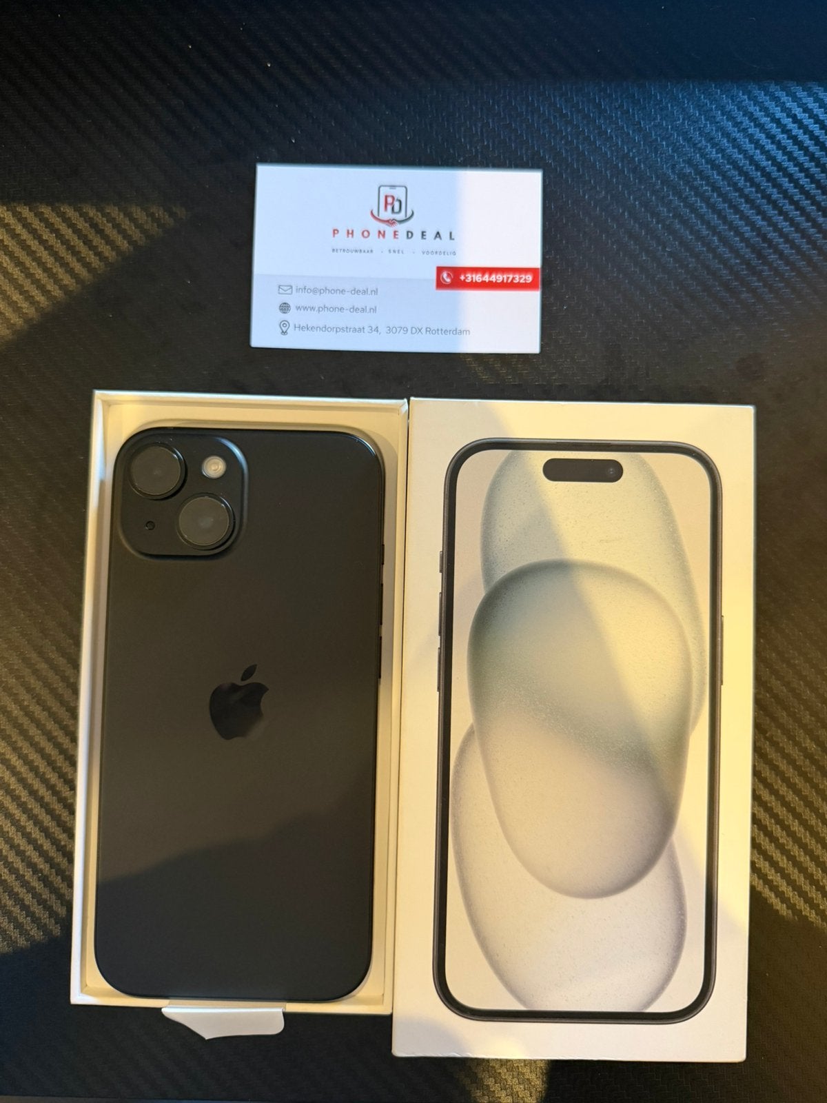 iPhone 15 128GB zwart – nieuw factuur + Garantie, IPhone 15, Apple, Zwart, Nieuw