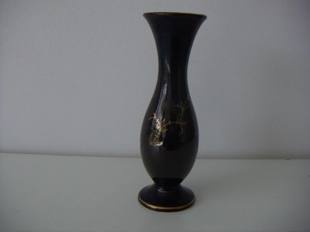 Jasba Duitsland plateel keramiek vaas jr. ca. 1960., Ophalen of Verzenden