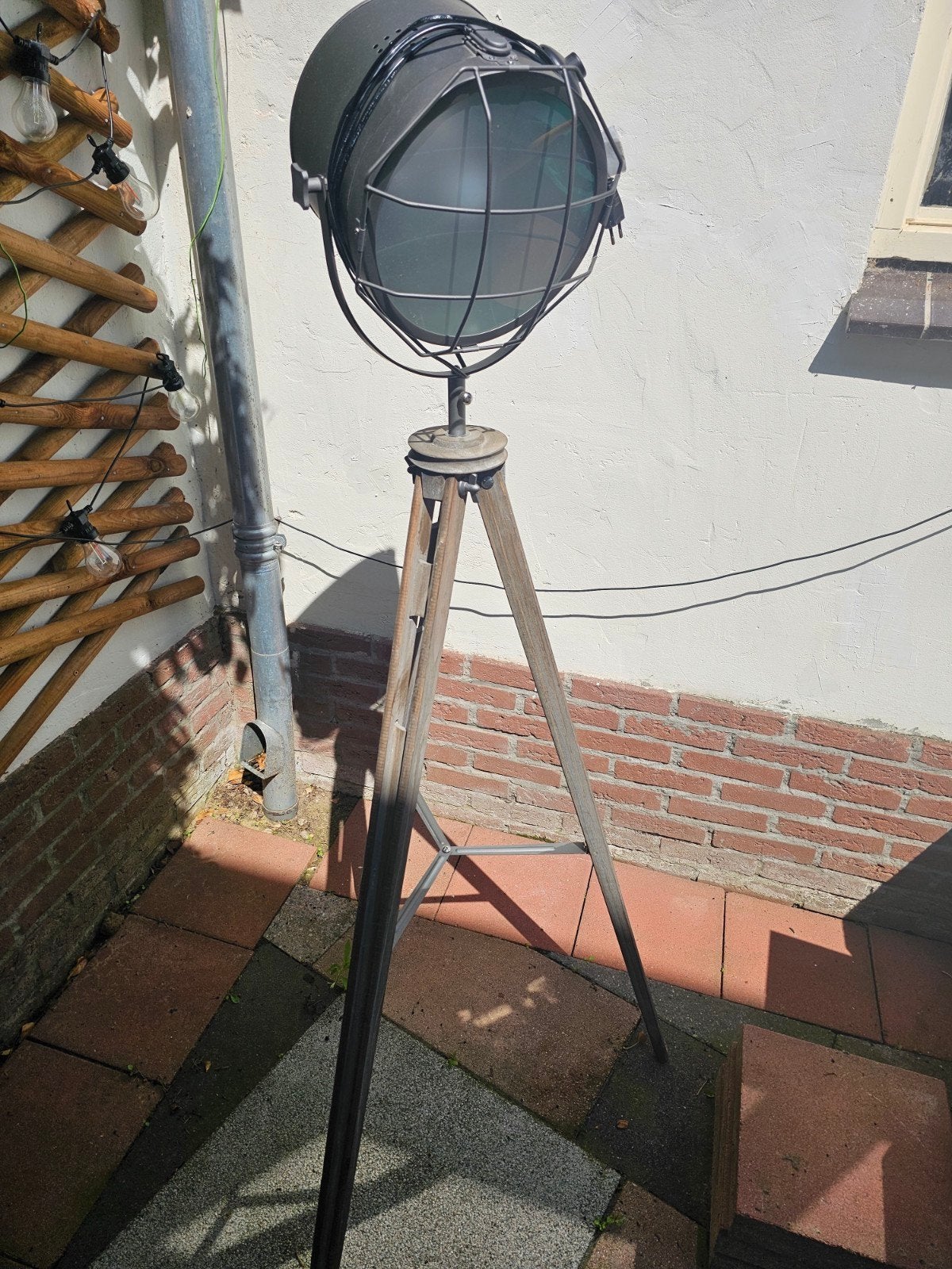 Vintage Studio Lamp op Statief - Industriële Stijl, Ophalen, Gebruikt, Industrieel, Vintage
