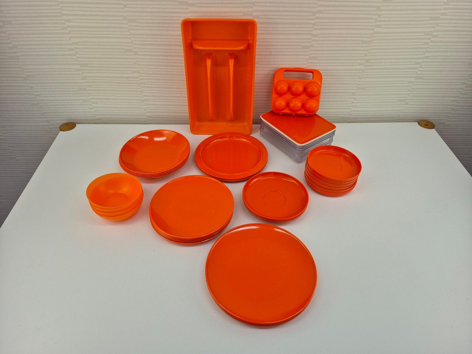Per stuk vanaf €2,- Vintage Mepal campingservies oranje., Ophalen of Verzenden, ., ., .