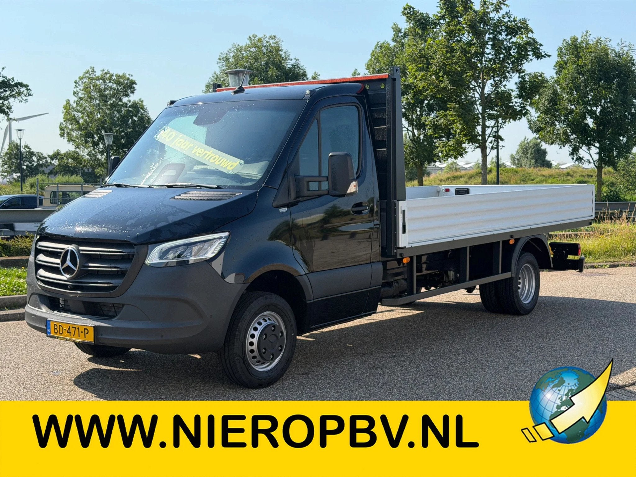 Mercedes-Benz Sprinter 519CDI Openlaadbak Airco Camera Trekh, Automaat, Achterwielaandrijving, Gebruikt, Euro 6