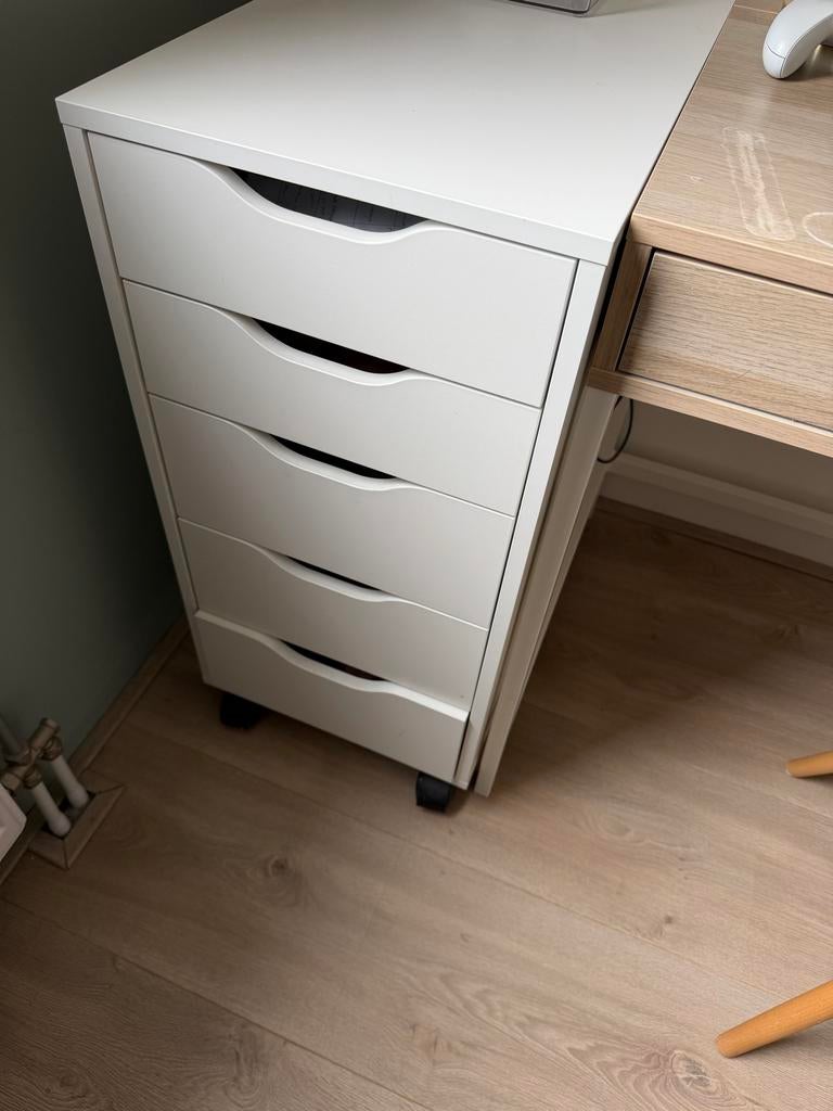 IKEA Alex ladeblok op wielen - wit, Huis en Inrichting, Minder dan 50 cm, 5 laden of meer, 100 tot 150 cm, Ophalen of Verzenden