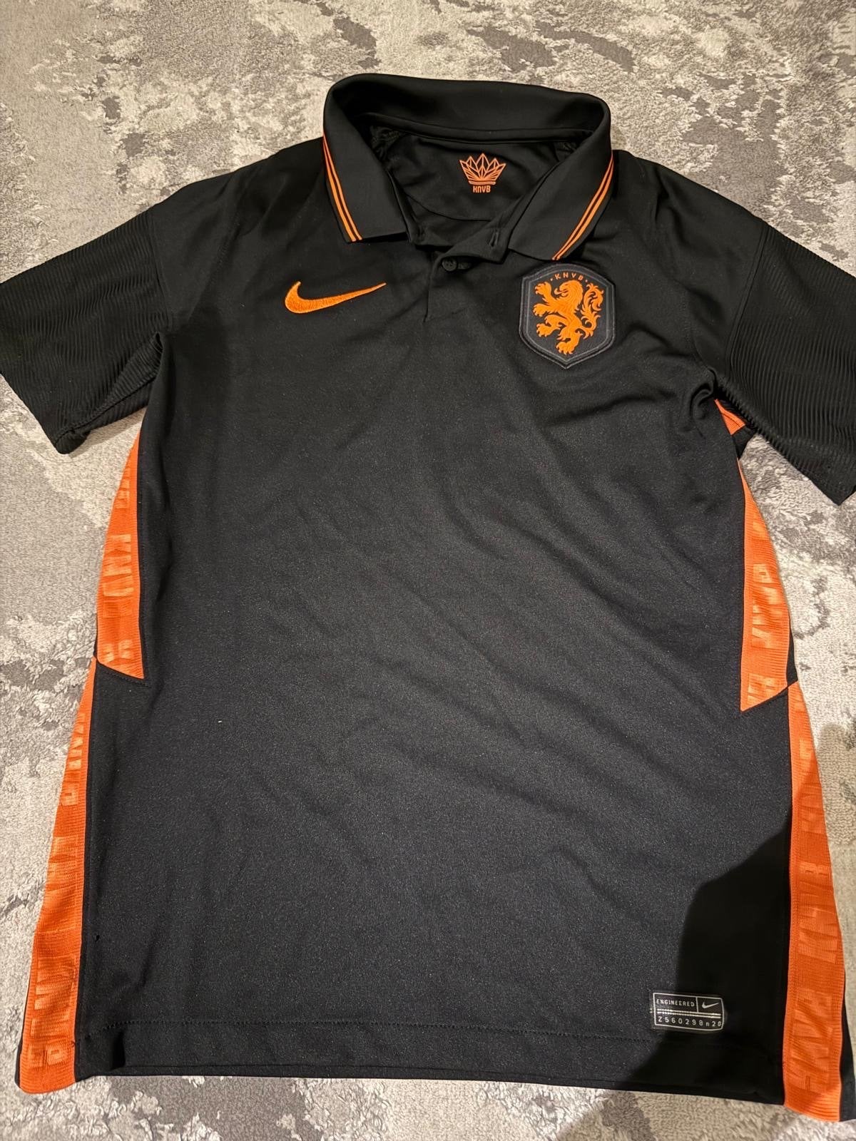 Nike KNVB Nederland Voetbalshirt Zwart Oranje Maat S, Ophalen, Zo goed als nieuw, Maat 46 (S) of kleiner, Zwart