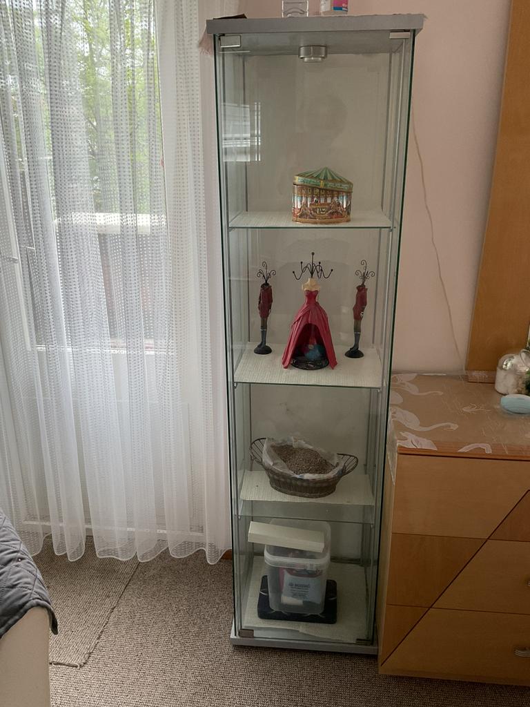 Glas vitrine, Ophalen of Verzenden, Zo goed als nieuw, 25 tot 50 cm, Glas