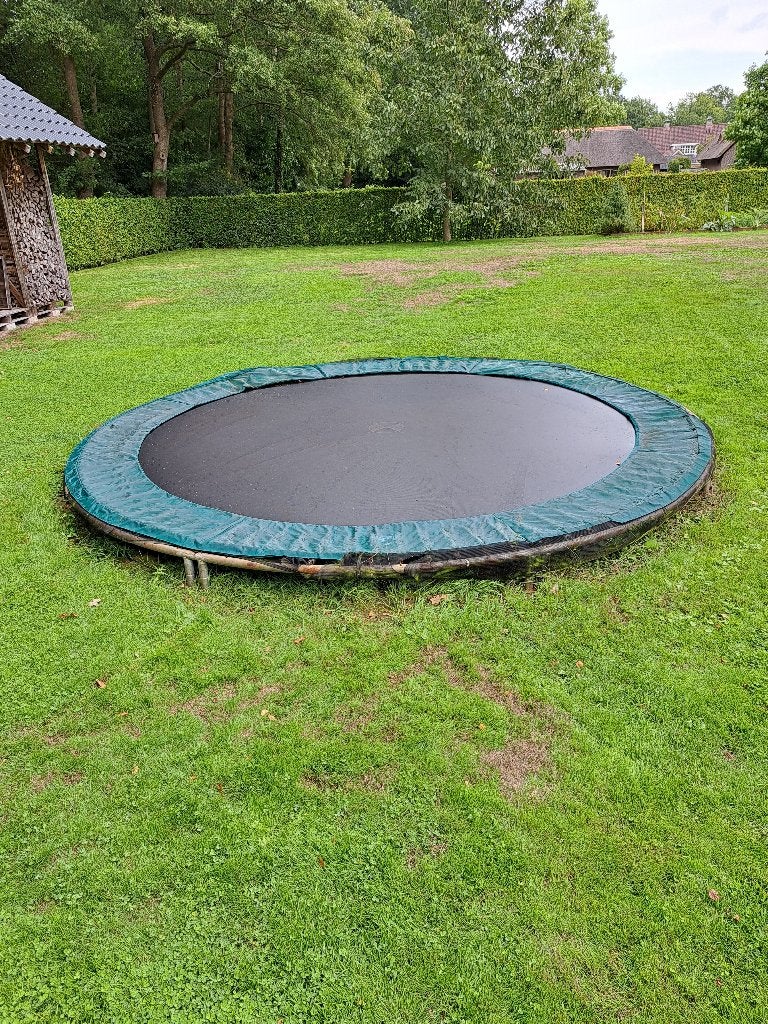 Berg inground trampoline 430cm, Ophalen, Gebruikt