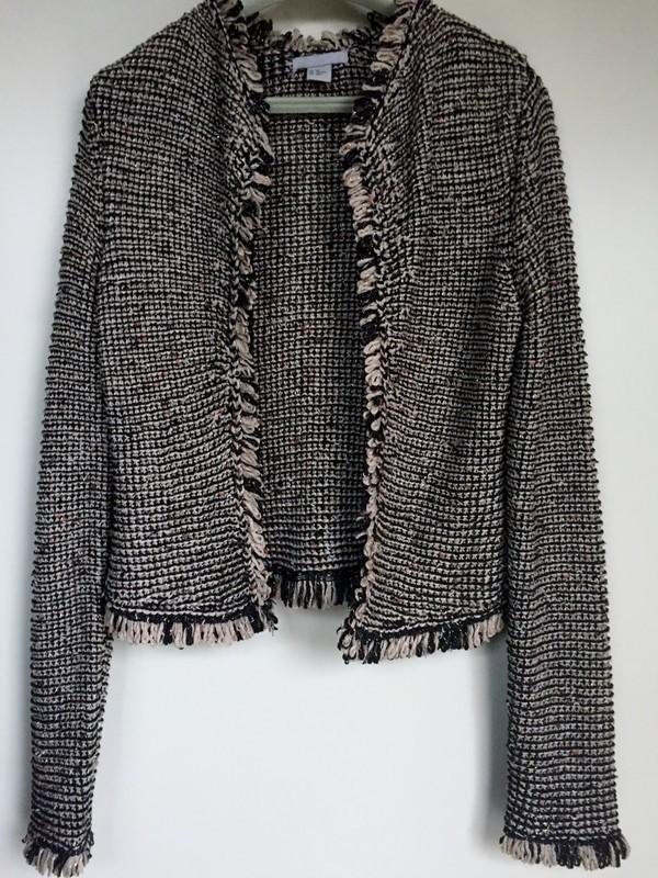 Vintage boucle jasje/vest met franjes van H&M, mt XS, H&M, Overige kleuren, Verzenden, Nieuw