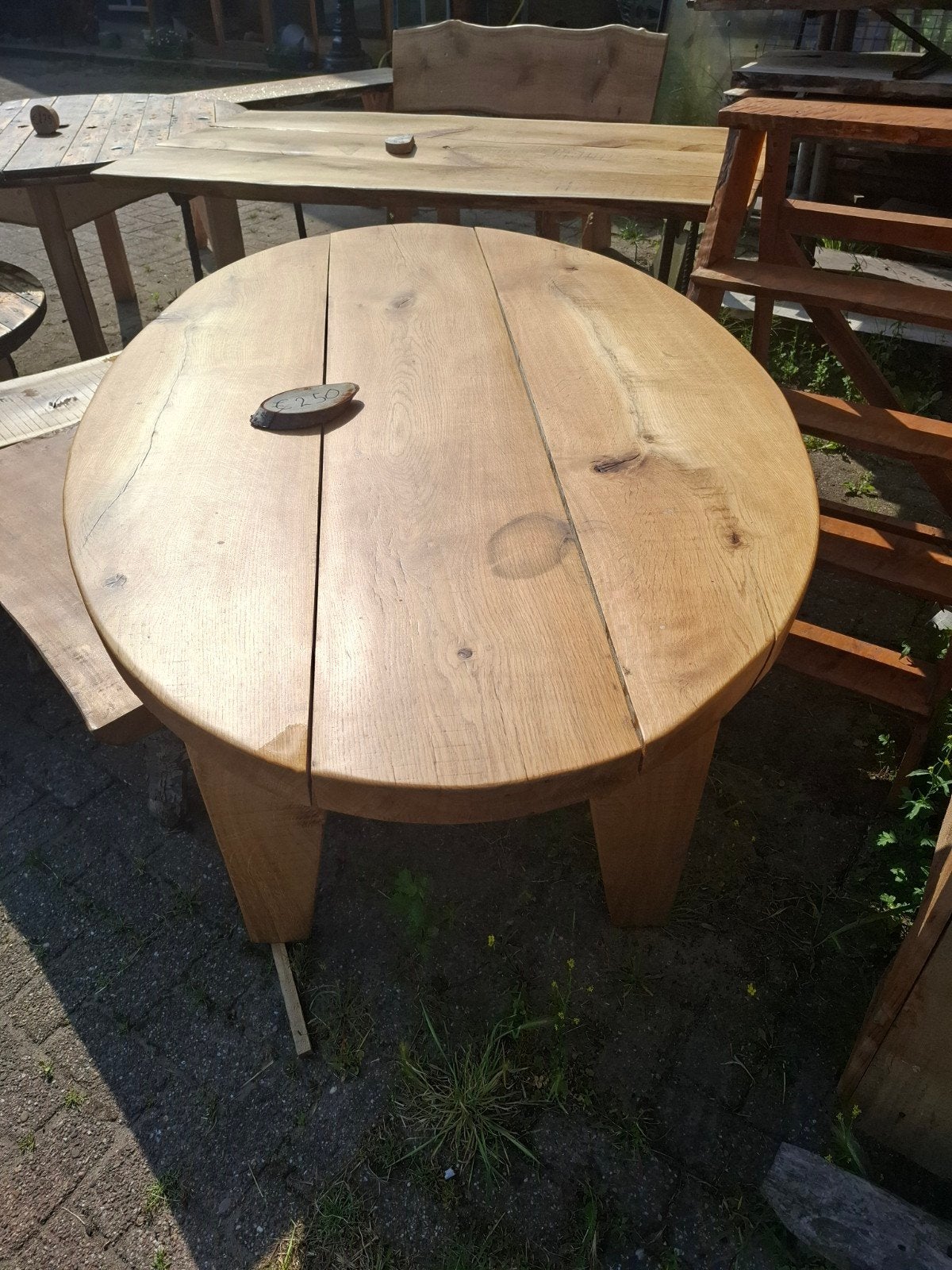 Ovale tuintafel, Tuin en Terras, Ophalen, Nieuw, Ovaal, Hout