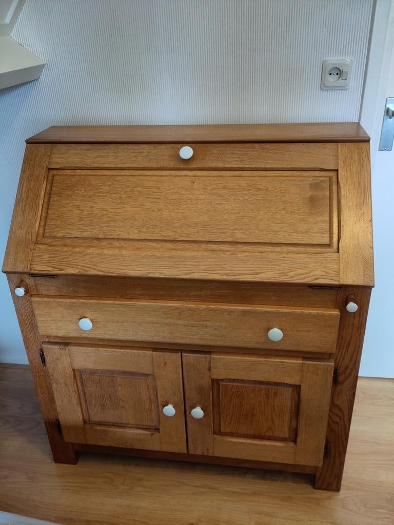 Secretaire massief eiken, Ophalen