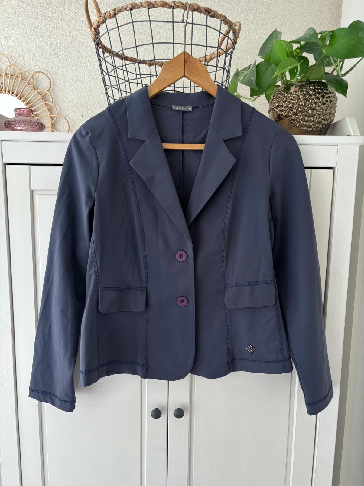 &Co Woman travelstof blazer maat M, Kleding | Dames, Maat 38/40 (M), Ophalen of Verzenden, Zo goed als nieuw, Jasje