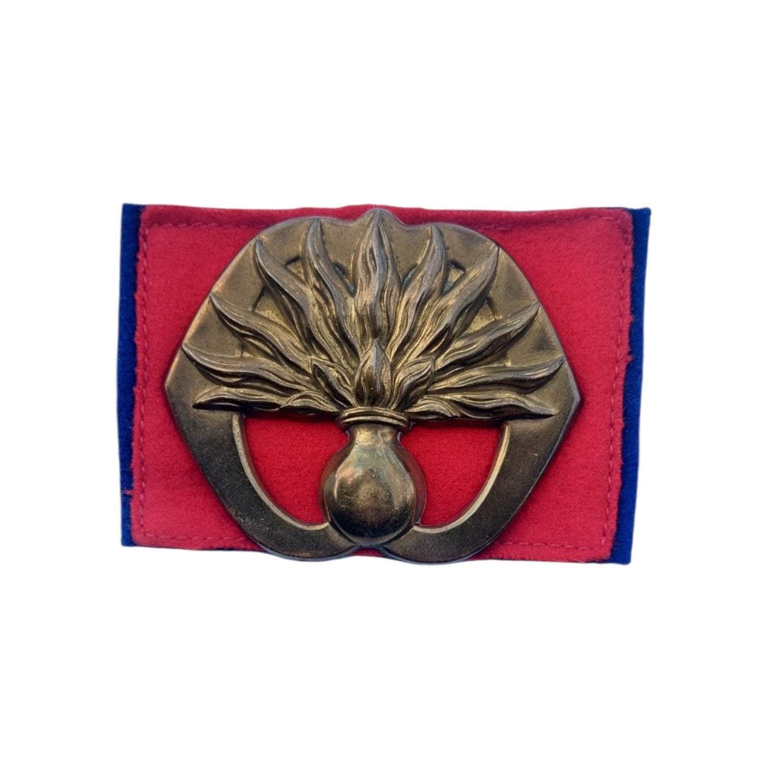 Oud Baretembleem 'Garde Grenadiers' (Grote Vlam), Ophalen of Verzenden, Landmacht, Nederland, Embleem of Badge