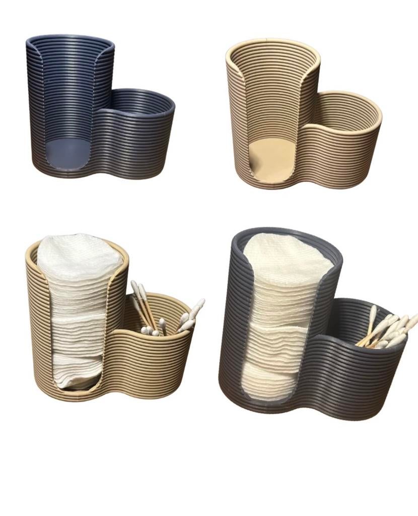 Katoenwatjes en wattenstaafjes houder - 3D geprint, Kunststof, Rond, Nieuw, Ophalen of Verzenden