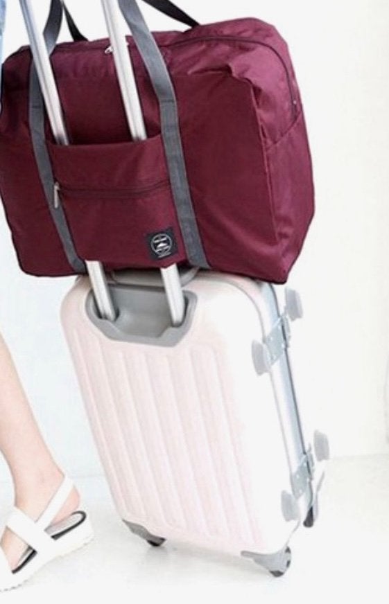 Opvouwbare reistas/ weekendtas/ kledingtas 20L bordeauxrood, 40 tot 60 cm, 30 cm of meer, Minder dan 35 cm, Ophalen of Verzenden