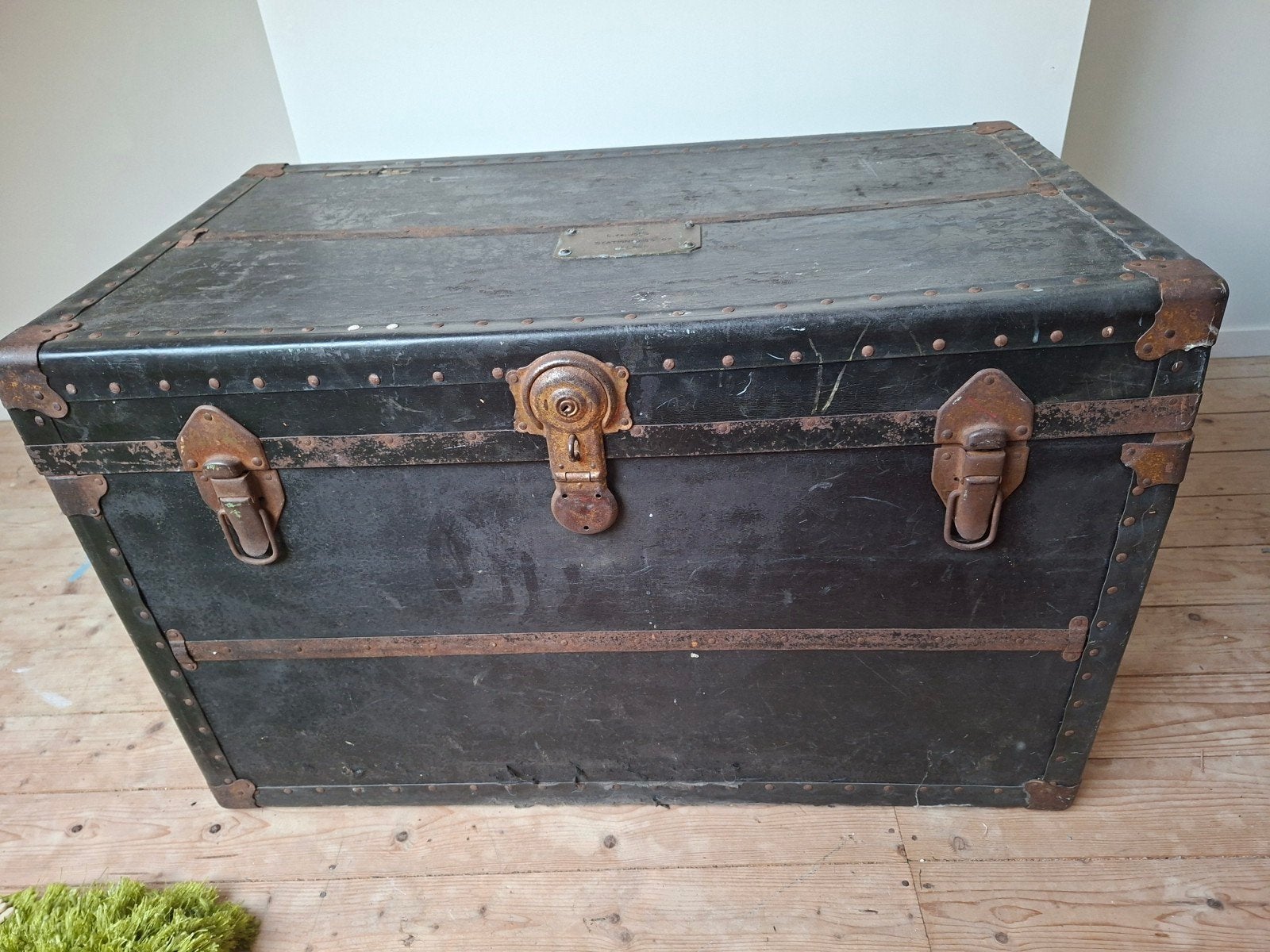 dekenkist/reiskist antiek (L. de Jong, Velsen), Ophalen, Minder dan 50 cm, Gebruikt, 50 tot 100 cm
