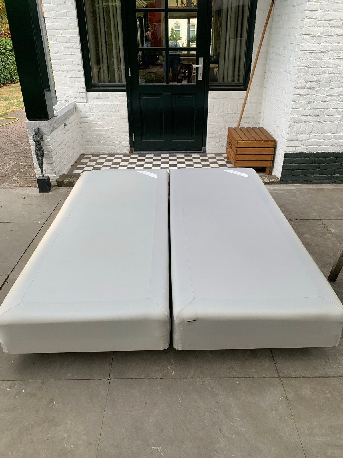 2-persoons IKEA Boxspring Sultan Storfors/Hasselbäck, Ophalen, Gebruikt, Eenpersoons, 80 cm