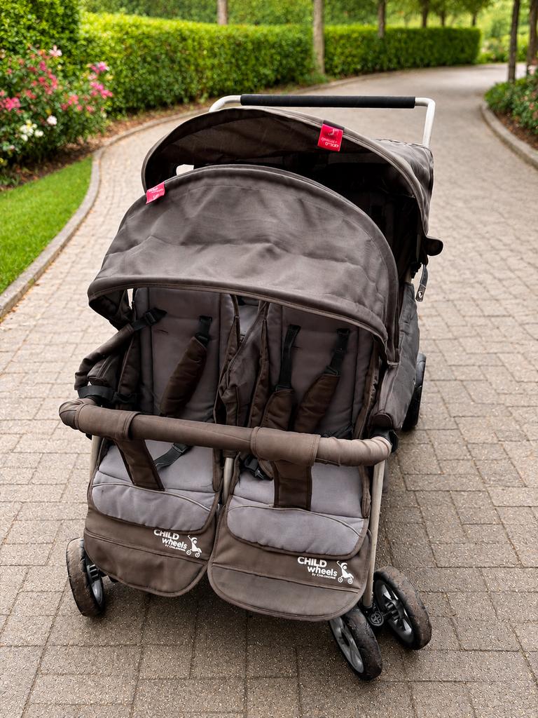 Childwheels 4-lingwagen buggy voor 4 kindjes, Kinderen en Baby's, Tweelingen en Meerlingen, Ophalen, Zo goed als nieuw, Kinderwagen of Buggy
