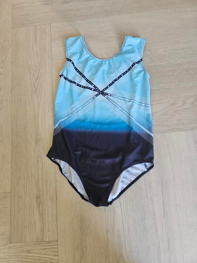 Turnpakje blauw/zwart met strepen, Ophalen, Blauw, Overige typen, Kindermaat 122 t/m 140