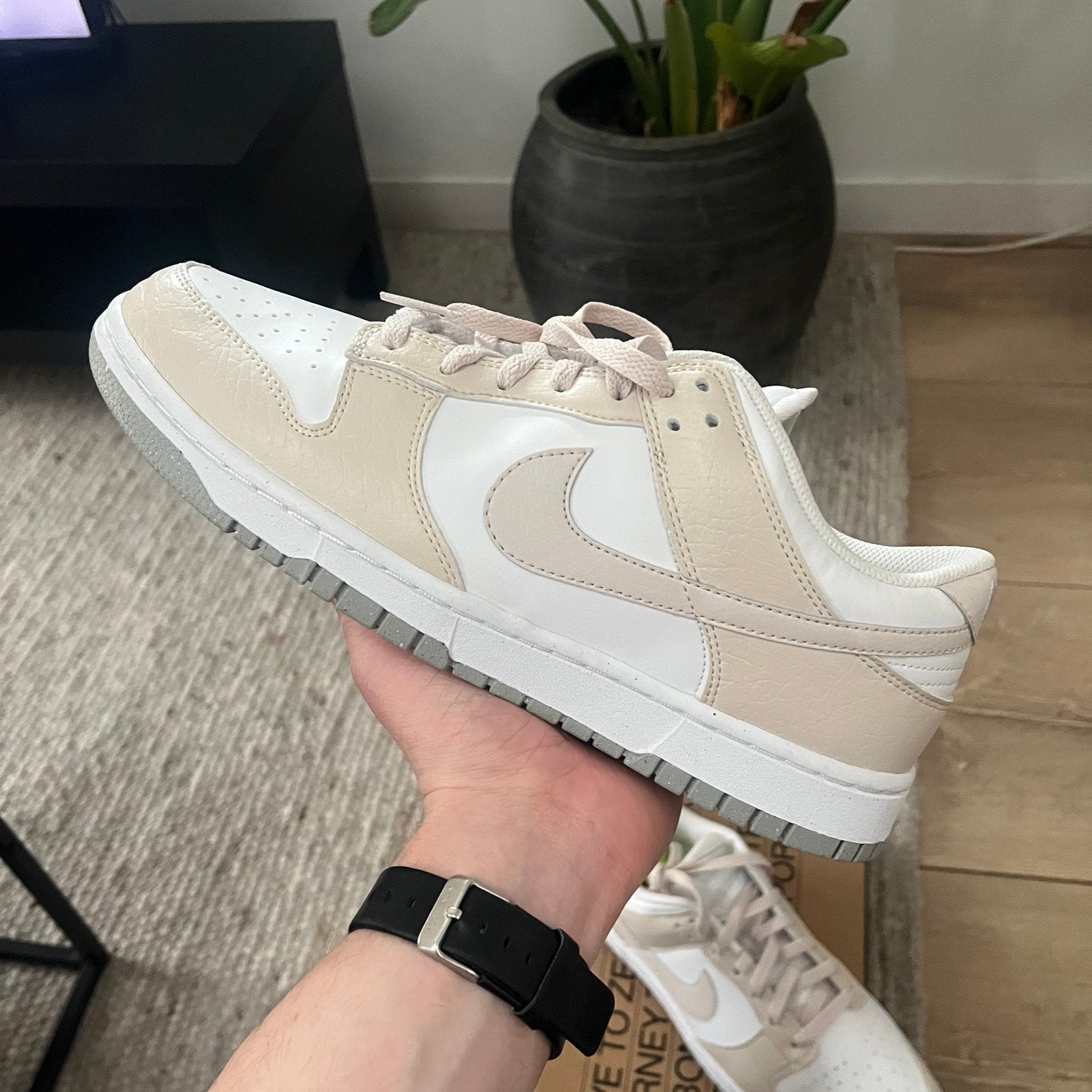 Nike Dunk Low Next Nature White Light Orewood Brown, Overige kleuren, Nieuw, Ophalen of Verzenden, Sneakers of Gympen